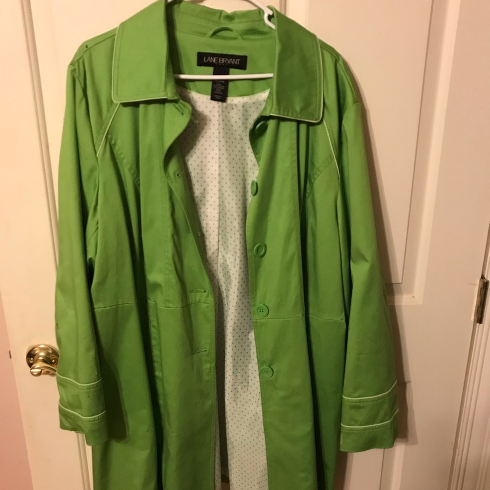 Lime green coat 18/20 Lane Bryant